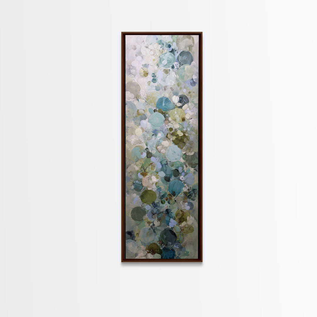 Abstract Circles Suggesting Calm Movement Framed Canvas Print, Waiting Room Art, Dental Art, Waiting Room Decor, Abstract Art, WRA-1x3-46