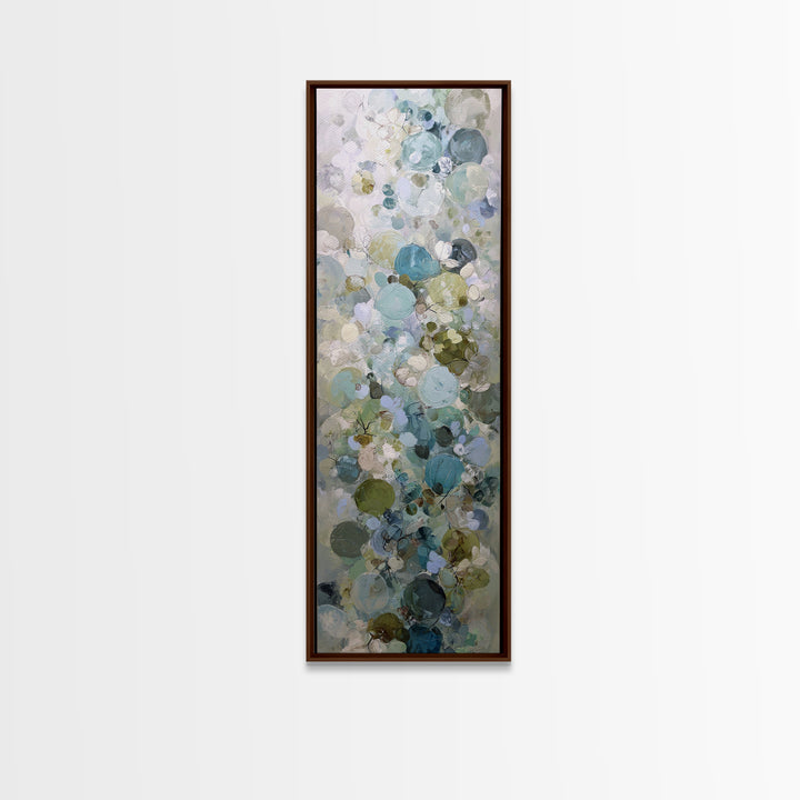 Abstract Circles Suggesting Calm Movement Framed Canvas Print, Waiting Room Art, Dental Art, Waiting Room Decor, Abstract Art, WRA-1x3-46