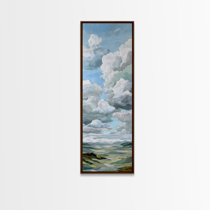 Large Cloudscape with Hopeful Light Framed Canvas Print, Waiting Room Art, Home Decor, Waiting Room Decor, Fine Art, Calm, WRA-1x3-52