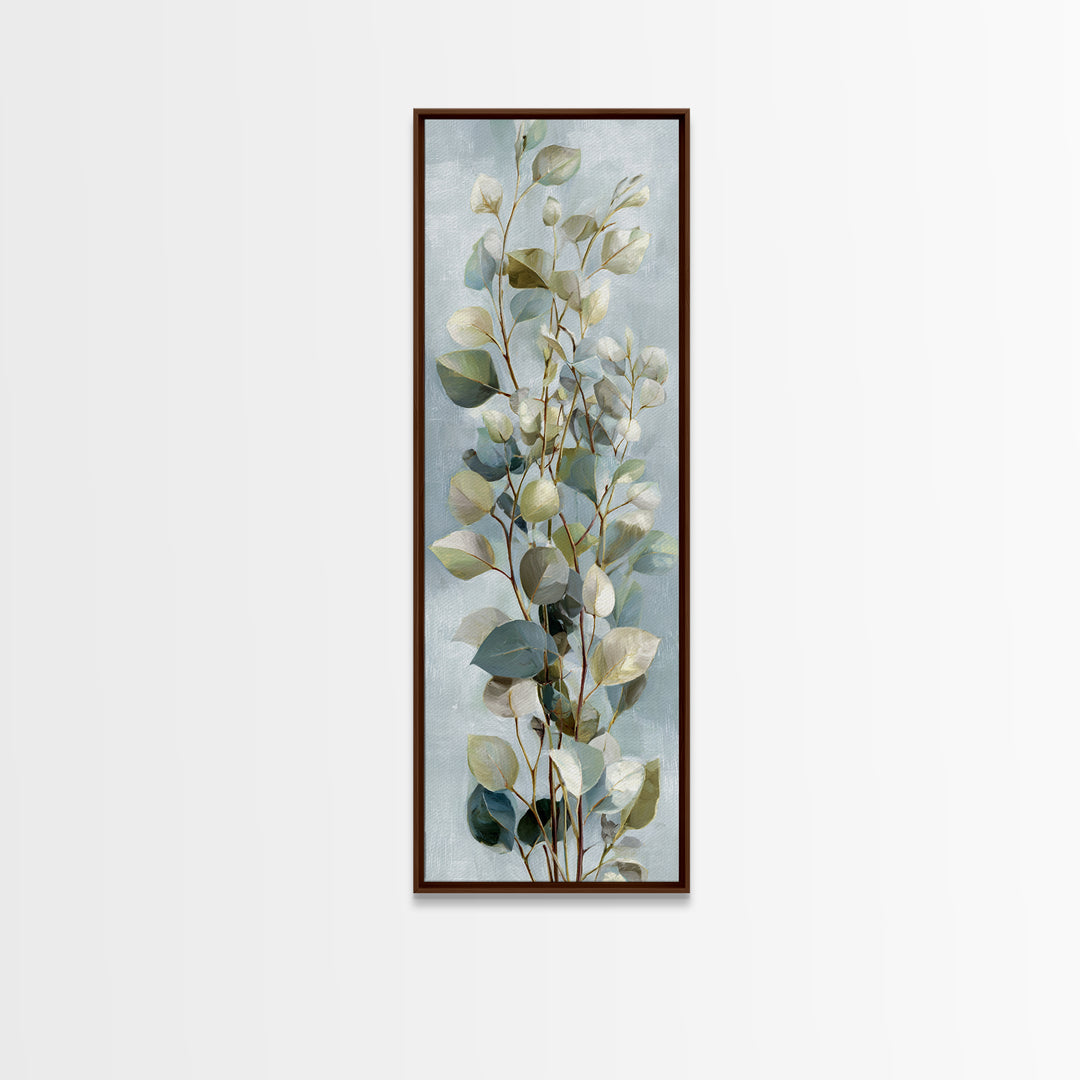 Clean Eucalyptus Leaf Study Framed Canvas Print, Waiting Room Art, Modern Decor, Waiting Room Decor, Fine Art, Calm, Home Decor, WRA-1x3-53