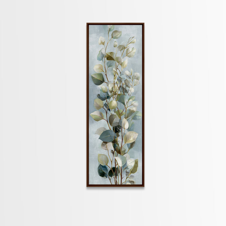 Clean Eucalyptus Leaf Study Framed Canvas Print, Waiting Room Art, Modern Decor, Waiting Room Decor, Fine Art, Calm, Home Decor, WRA-1x3-53