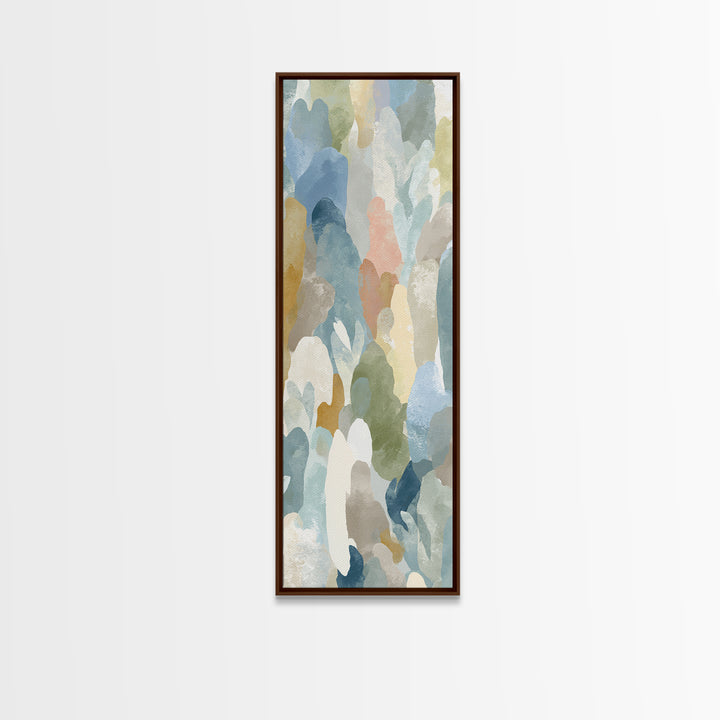 Pastel Rainbow Shapes for Pediatric Spaces Canvas Print, Waiting Room Art, Office Art, Waiting Room Decor, Abstract Art, Calm, WRA-1x3-6