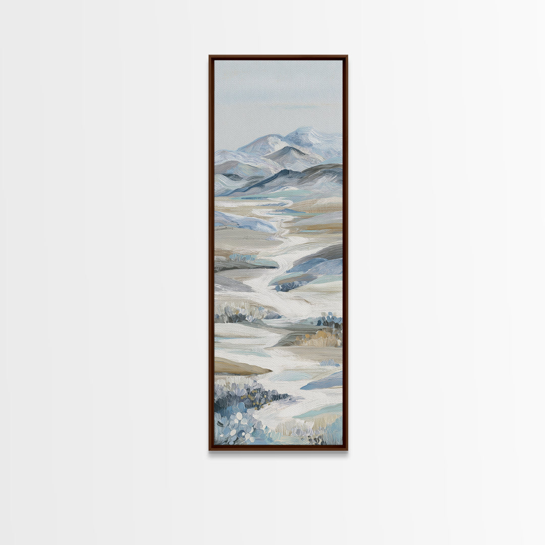 Soft Abstract Waves Framed Canvas Print, Waiting Room Art, Neutral Decor, Waiting Room Decor, Fine Art, Calm, Wall Art, WRA-1x3-62