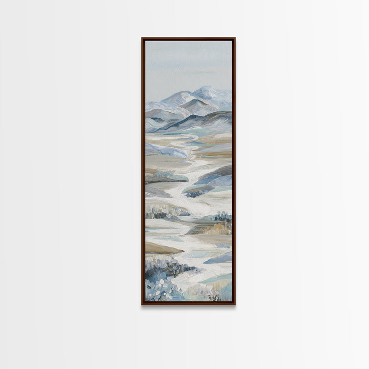 Soft Abstract Waves Framed Canvas Print, Waiting Room Art, Neutral Decor, Waiting Room Decor, Fine Art, Calm, Wall Art, WRA-1x3-62