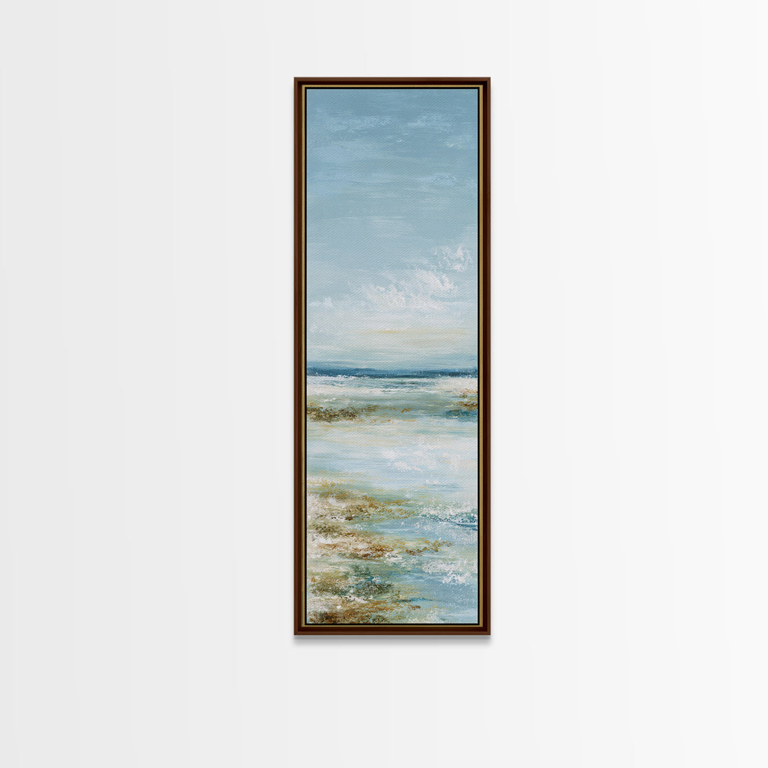 Peaceful Lake Reflection at Dawn Framed Canvas Print, Waiting Room Art, Office Wall Art, Waiting Room Decor, Fine Art, Calm, WRA-1x3-64