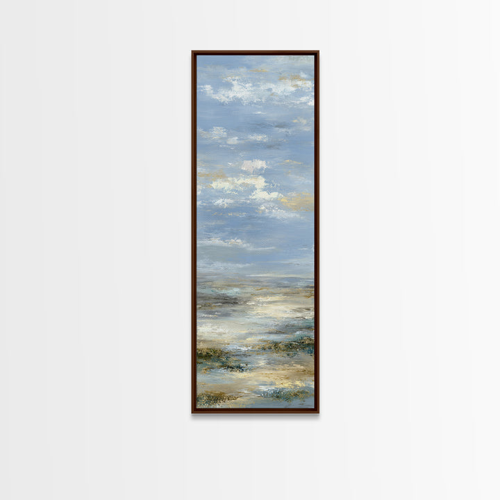 Large Cloudscape with Hopeful Light Framed Canvas Print, Waiting Room Art, Floral Wall Art, Waiting Room Decor, Oil Painting, WRA-1x3-76