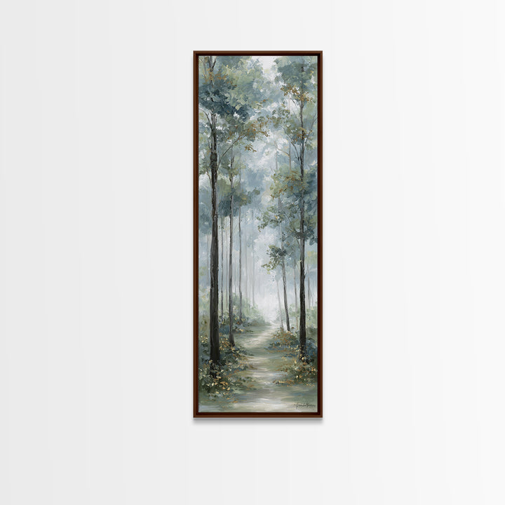 Misty Forest Path Canvas Print, Waiting Room Art, Therapy Office Decor, Waiting Room Decor, Oil Painting, Calm, Art Print, WRA-1x3-95