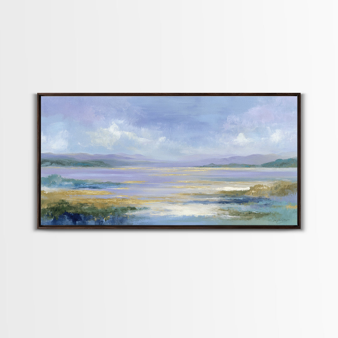 Soft Lavender Botanical Still Life Framed Canvas Print, Waiting Room Art, Fine Art Print, Waiting Room Decor, Watercolor Art, WRA-2x1-16