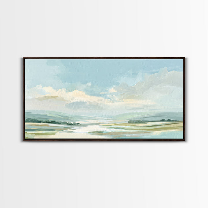 Calming Landscape with Open Sky and Gentle Canvas Print, Waiting Room Art, Wall Art, Waiting Room Decor, Fine Art, Calm, WRA-2x1-21