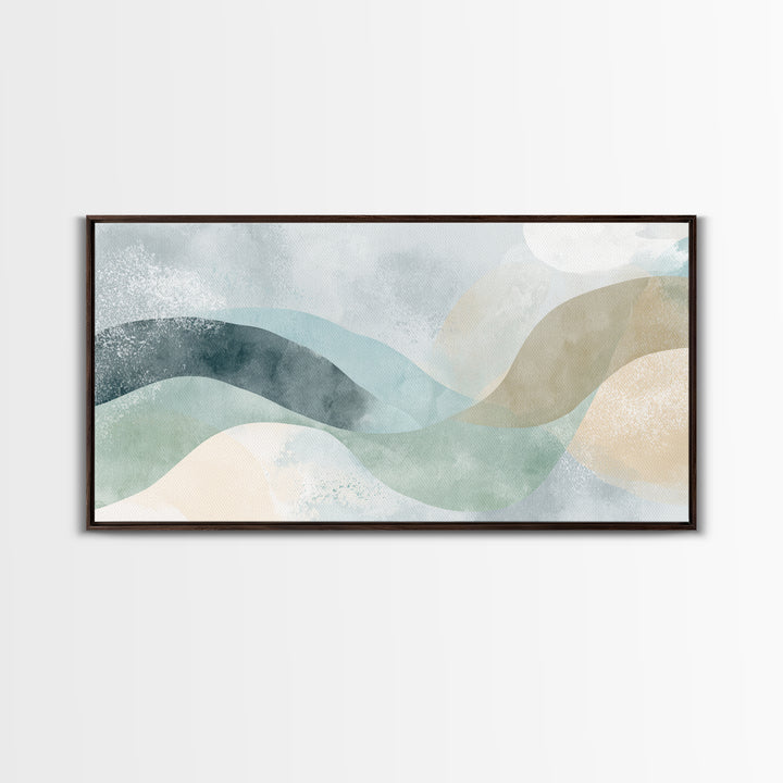 Modern Neutral Arch Abstraction Framed Canvas Print, Waiting Room Art, Office Decor, Waiting Room Decor, Fine Art, Calm, WRA-2x1-65