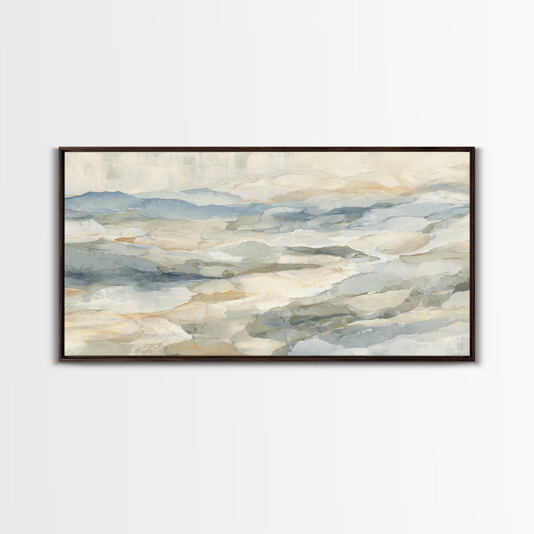 Light Marble Texture Abstract Canvas Print, Waiting Room Art, Bedroom Decor, Waiting Room Decor, Abstract Art, Calm, WRA-2x1-68