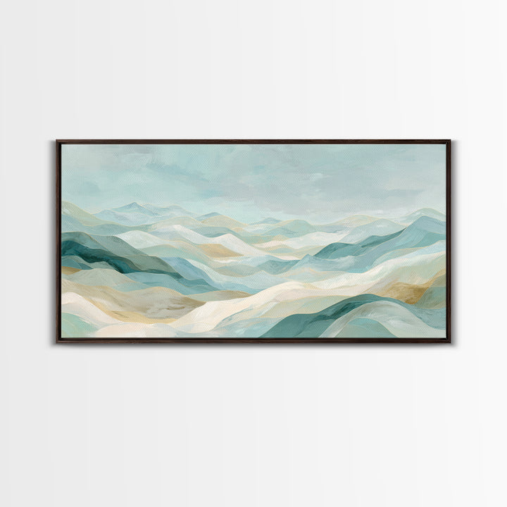 Soft Abstract Waves Canvas Print, Waiting Room Art, Wall Decor, Waiting Room Decor, Fine Art, Calm, Minimalist Wall Art, WRA-2x1-70