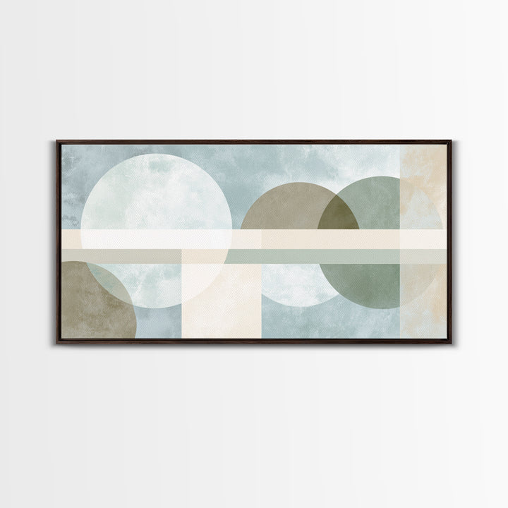Minimal Geometric Composition Framed Canvas Print, Waiting Room Art, Floral Wall Art, Waiting Room Decor, Abstract Art, Calm, WRA-2x1-97