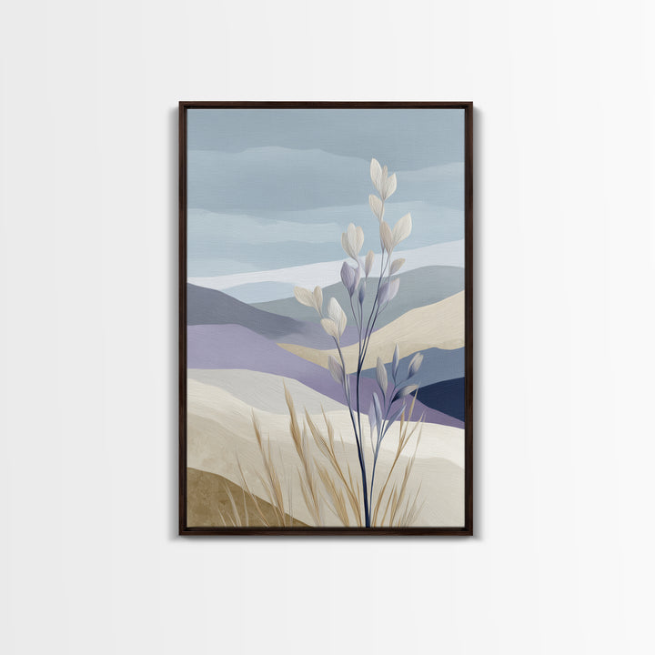 Soft Lavender Botanical Still Life Framed Canvas Print, Waiting Room Art, Art Print, Waiting Room Decor, Watercolor Art, Calm, WRA-2x3-100