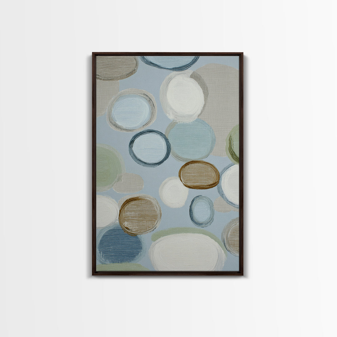 Abstract Circles Suggesting Calm Movement Framed Canvas Print, Waiting Room Art, Room Decor, Waiting Room Decor, Abstract Art, WRA-2x3-18