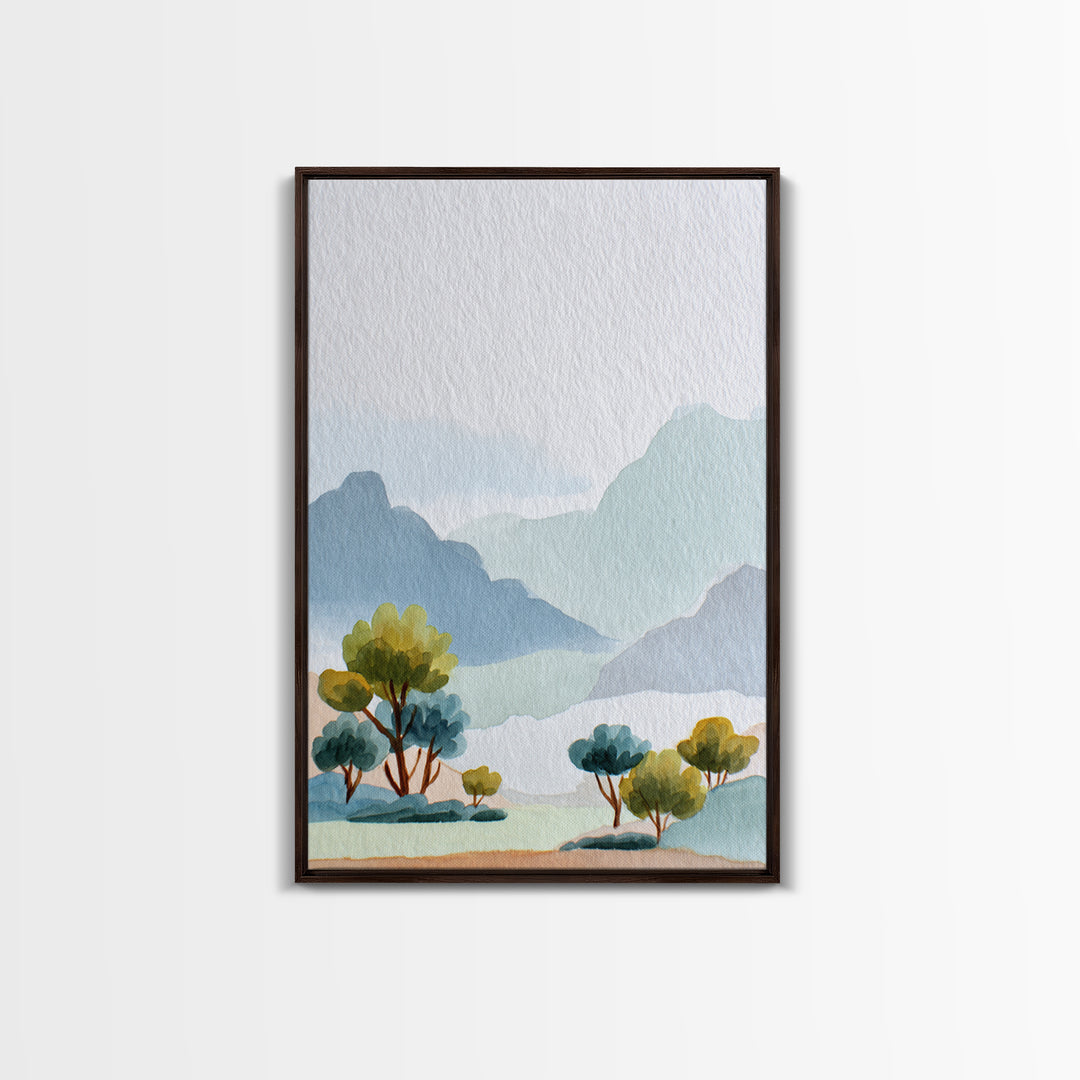Warm Desert Sunrise Framed Canvas Print, Waiting Room Art, Contemporary Art, Waiting Room Decor, Calm, Living Room Wall Art, WRA-2x3-21