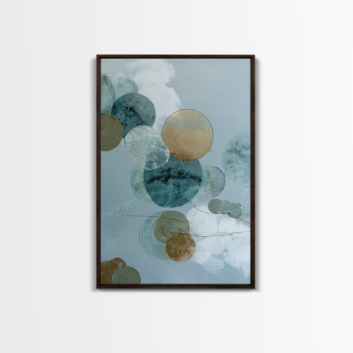 Abstract Circles Suggesting Calm Movement Framed Canvas Print, Waiting Room Art, Room Decor, Waiting Room Decor, Abstract Art, WRA-2x3-42