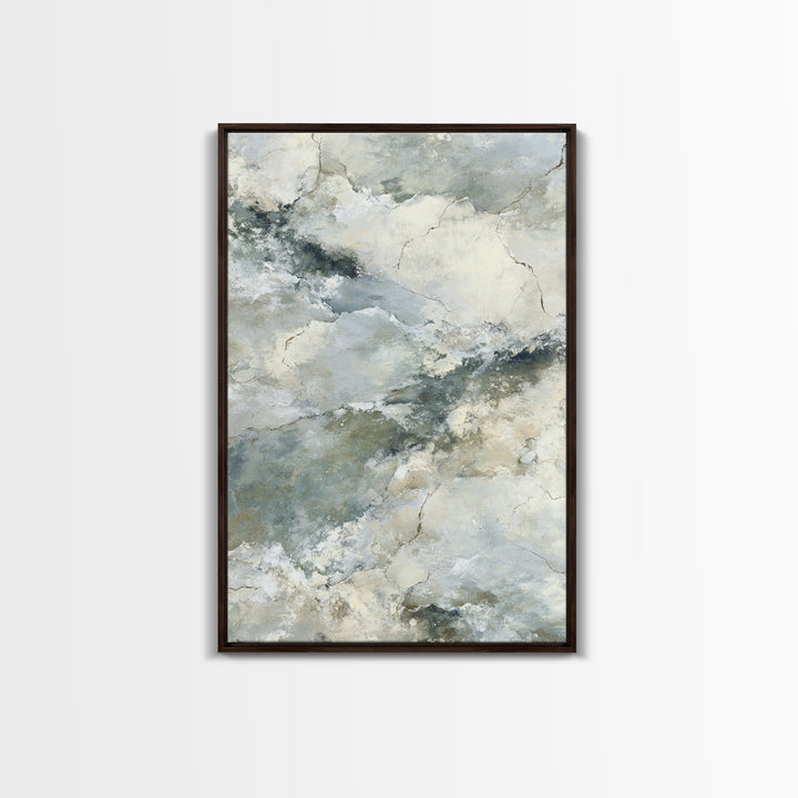 Light Marble Texture Abstract Framed Canvas Print, Waiting Room Art, Neutral Decor, Waiting Room Decor, Fine Art, Calm, WRA-2x3-56