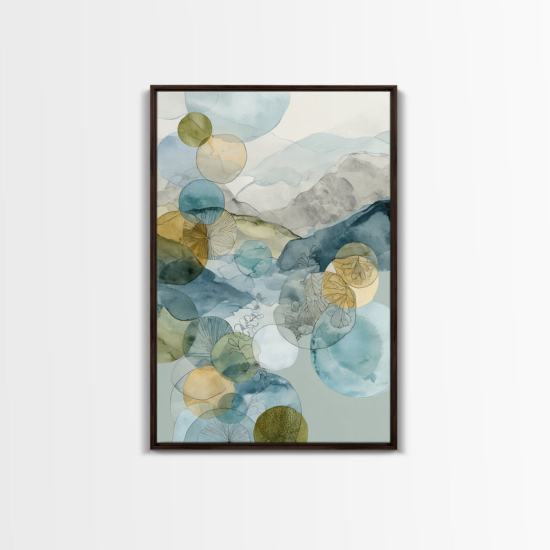 Abstract Circles Suggesting Calm Movement Canvas Print, Waiting Room Art, Home Decor, Waiting Room Decor, Fine Art, Calm, WRA-2x3-66