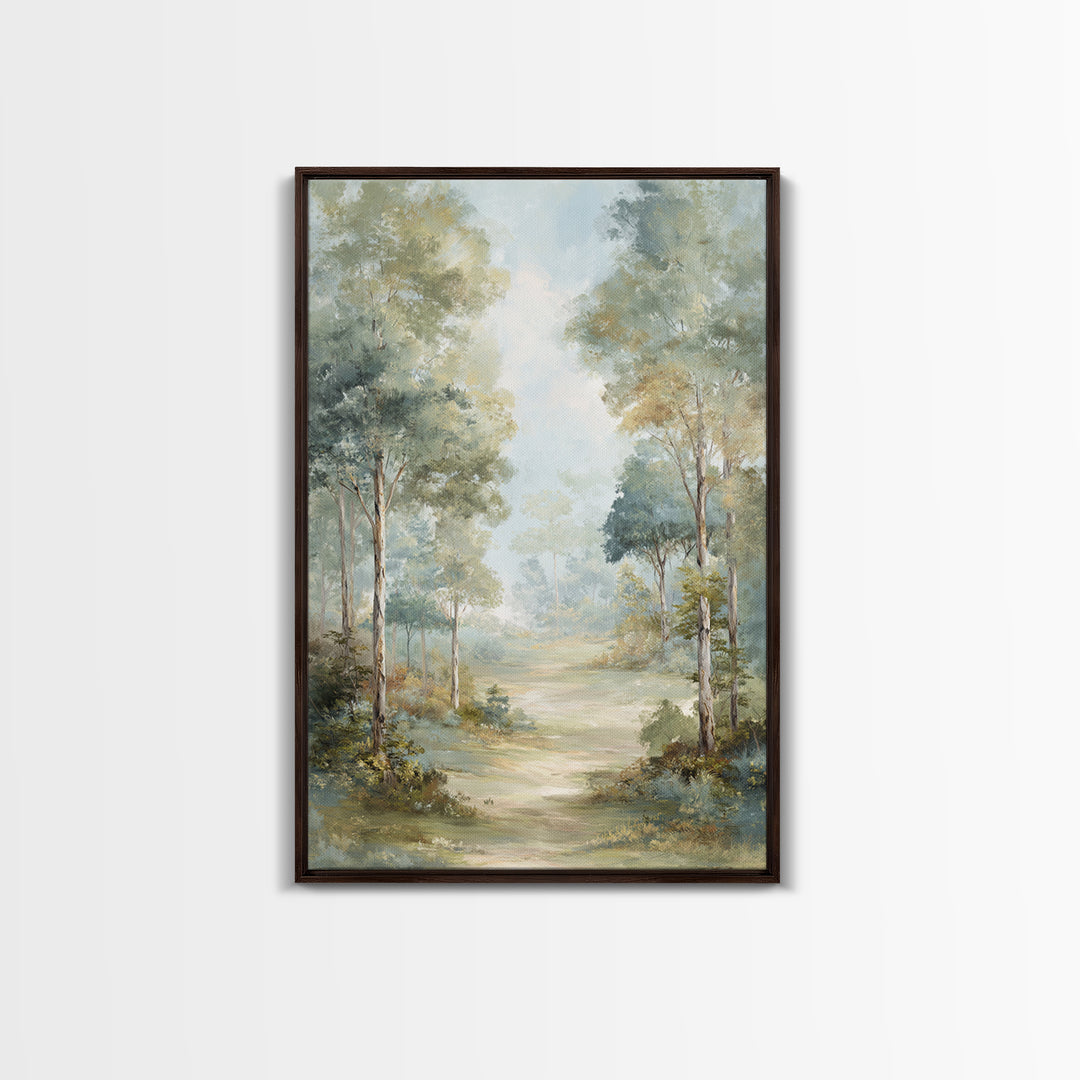 Misty Forest Path Canvas Print, Waiting Room Art, Office Decor, Waiting Room Decor, Fine Art, Calm, Gallery Wall Art, WRA-2x3-67