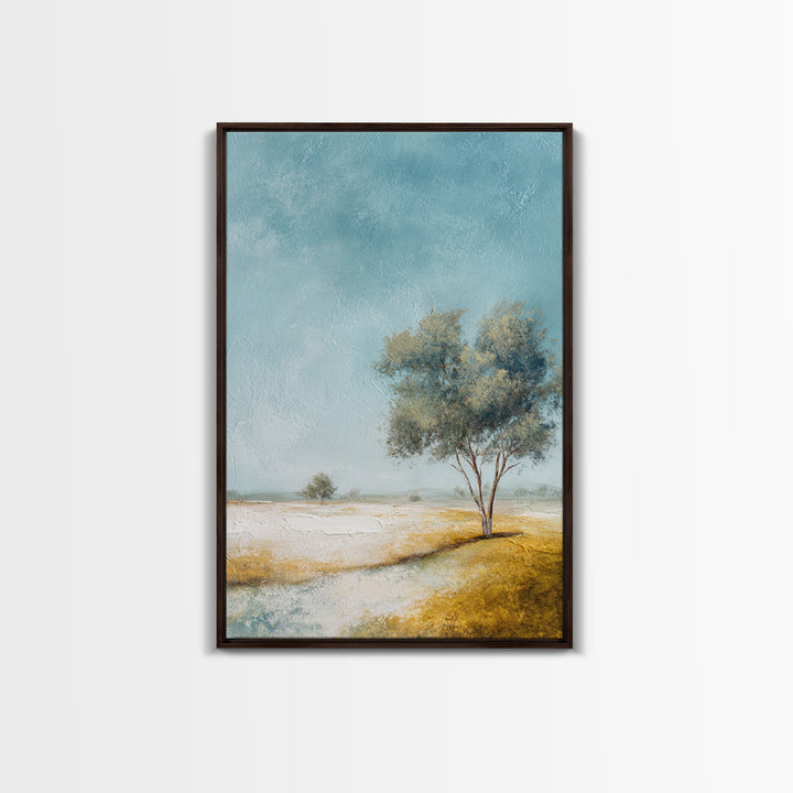 Open Field with Distant Tree Canvas Print, Waiting Room Art, Dog Wall Art, Waiting Room Decor, Fine Art, Calm, Boho Decor, WRA-2x3-7