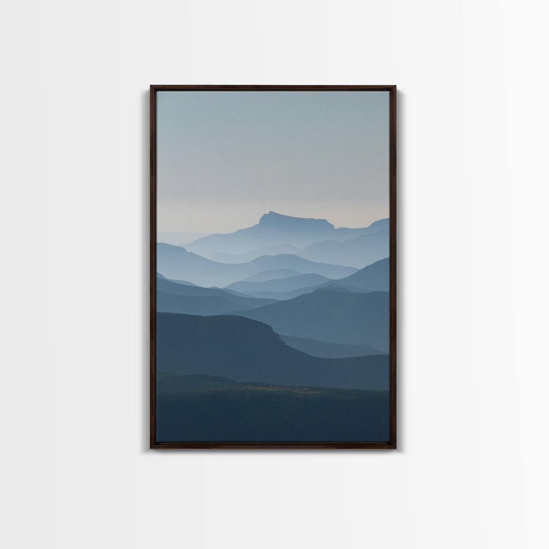 Simple Mountain Layers Canvas Print, Waiting Room Art, Art, Waiting Room Decor, Oil Painting, Calm, Bauhaus Print, WRA-2x3-70