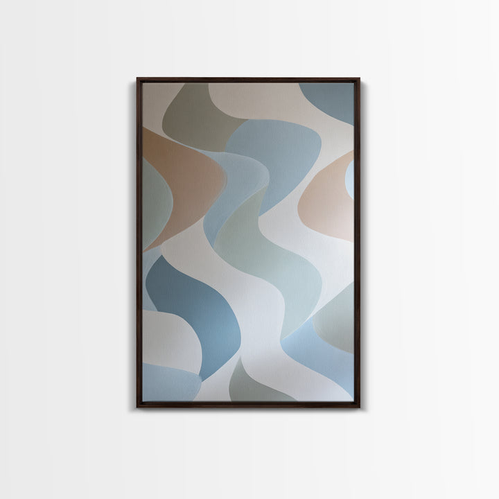 Pastel Rainbow Shapes for Pediatric Spaces Framed Canvas Print, Waiting Room Art, Waiting Room Decor, Abstract Art, Calm, WRA-2x3-74