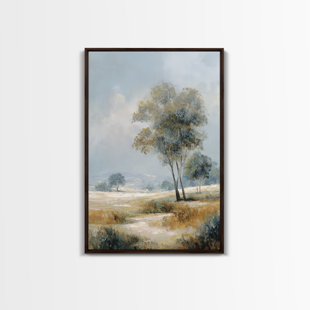 Open Field with Distant Tree Canvas Print, Waiting Room Art, Art, Waiting Room Decor, Calm, Bauhaus Print, Minimalist Wall Art, WRA-2x3-79