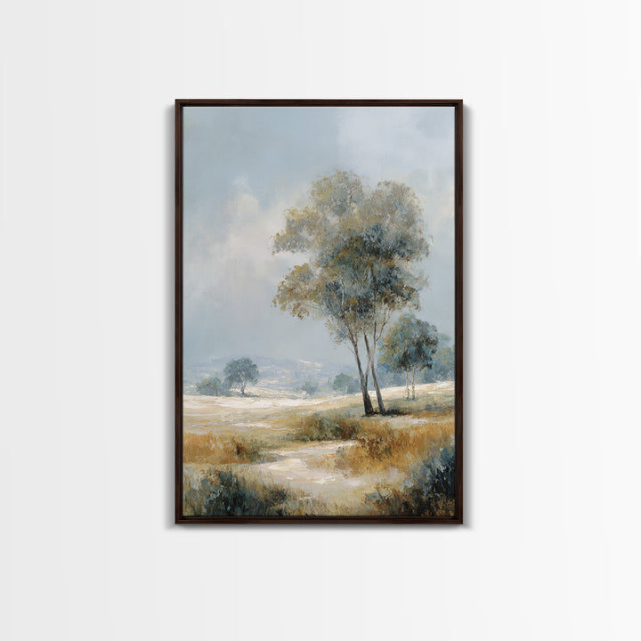 Open Field with Distant Tree Canvas Print, Waiting Room Art, Art, Waiting Room Decor, Calm, Bauhaus Print, Minimalist Wall Art, WRA-2x3-79