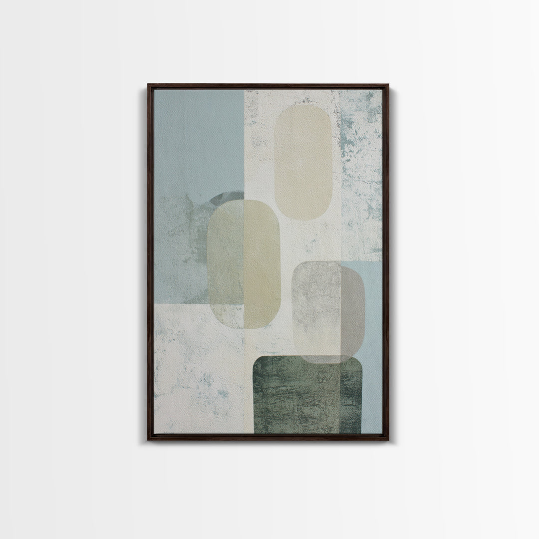 Minimal Geometric Composition Framed Canvas Print, Waiting Room Art, Bauhaus Print, Waiting Room Decor, Fine Art, Calm, WRA-2x3-85