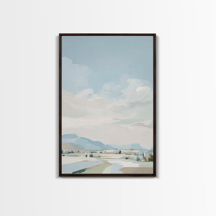Calming Landscape with Open Sky and Gentle Canvas Print, Waiting Room Art, Art, Waiting Room Decor, Calm, Bauhaus Print, WRA-2x3-9