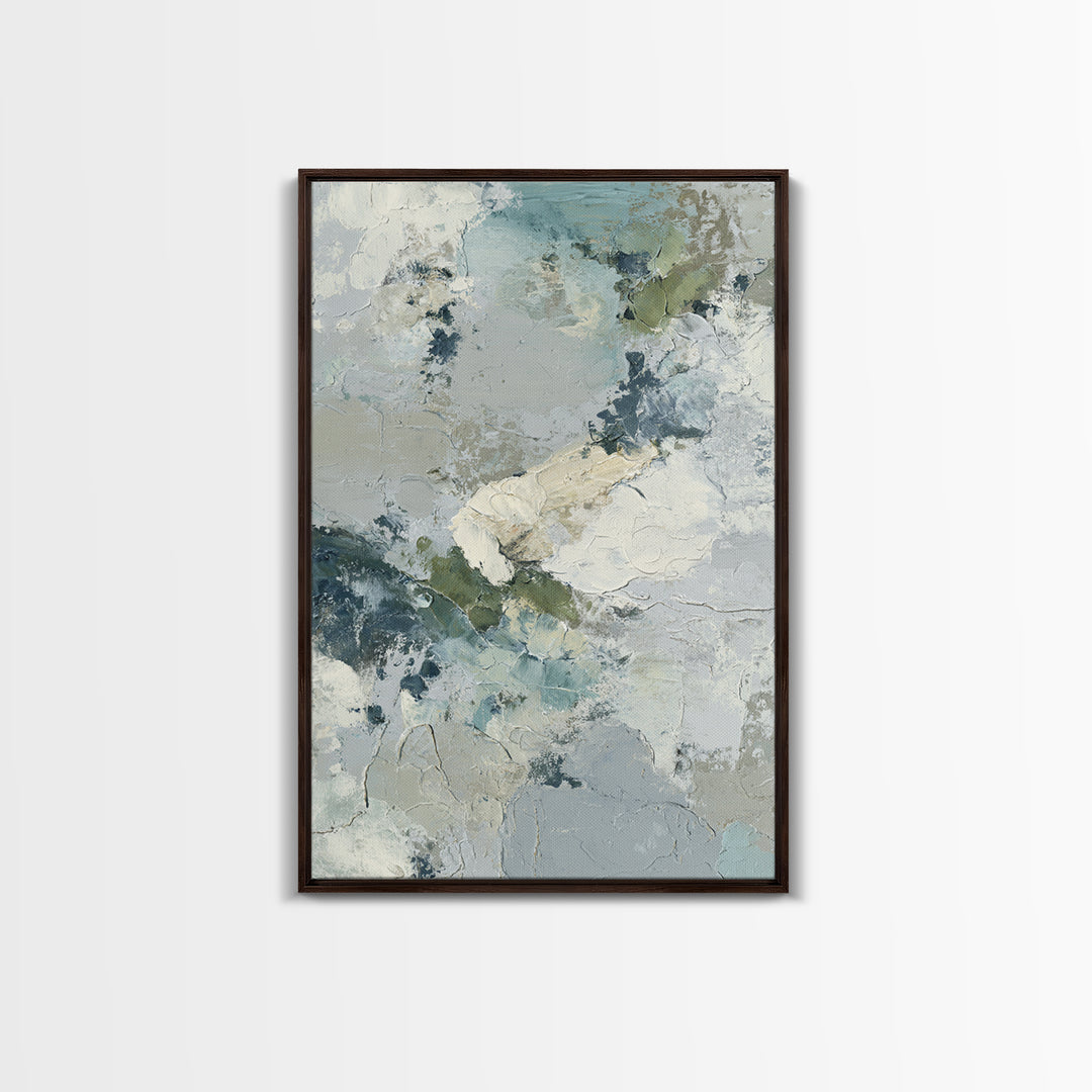Abstract Circles Suggesting Calm Movement Framed Canvas Print, Waiting Room Art, Abstract Art, Waiting Room Decor, Calm, WRA-2x3-90