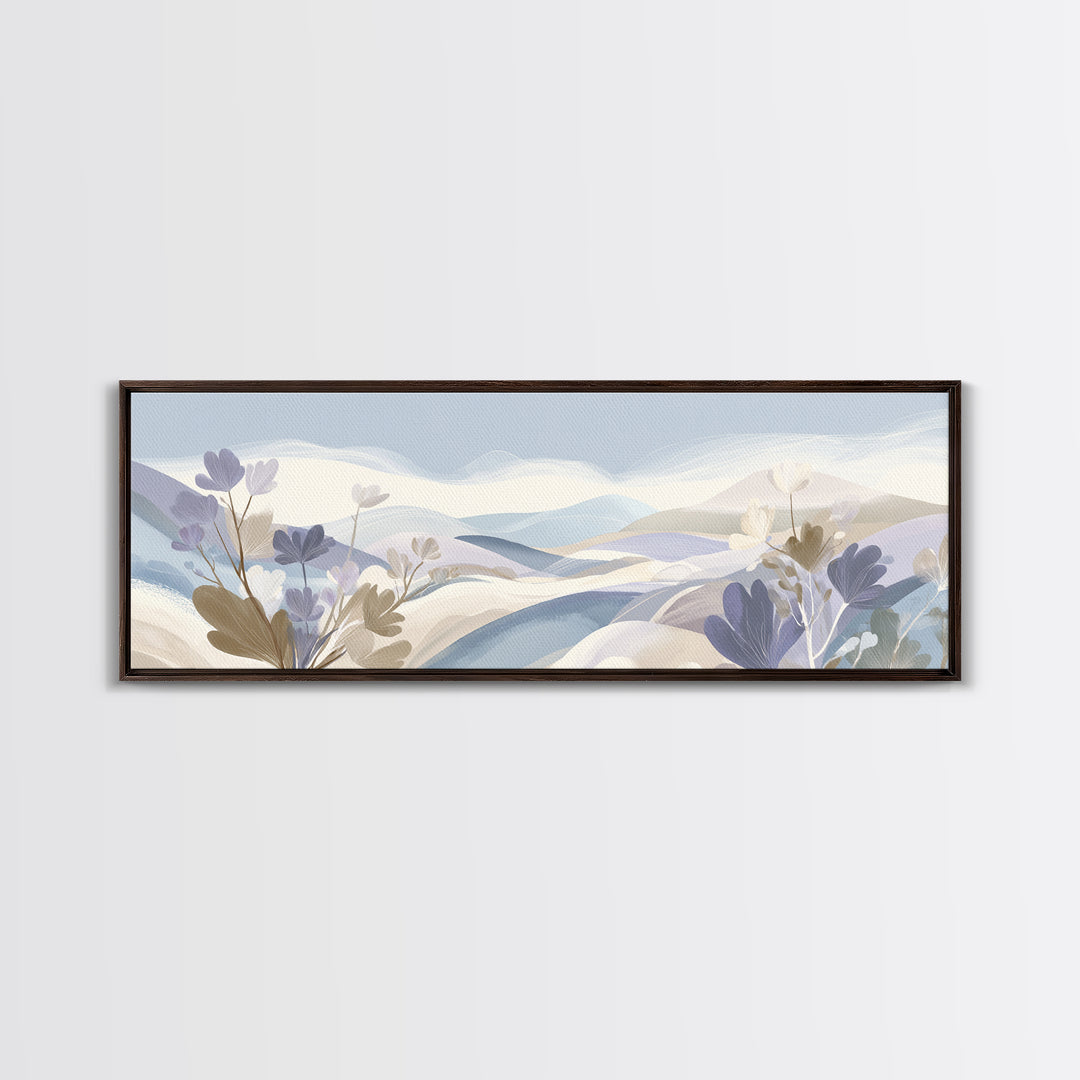Soft Lavender Botanical Still Life Framed Canvas Print, Waiting Room Art, Soundwave Art, Waiting Room Decor, Fine Art, Calm, WRA-3x1-12
