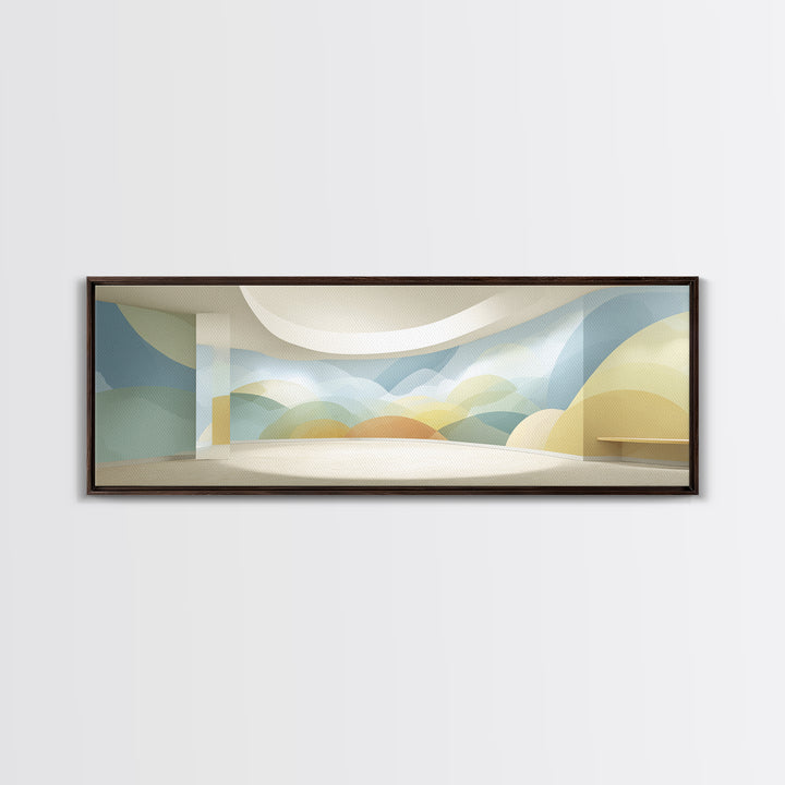 Pastel Rainbow Shapes for Pediatric Spaces Canvas Print, Waiting Room Art, Abstract Art, Waiting Room Decor, Fine Art, Calm, WRA-3x1-34