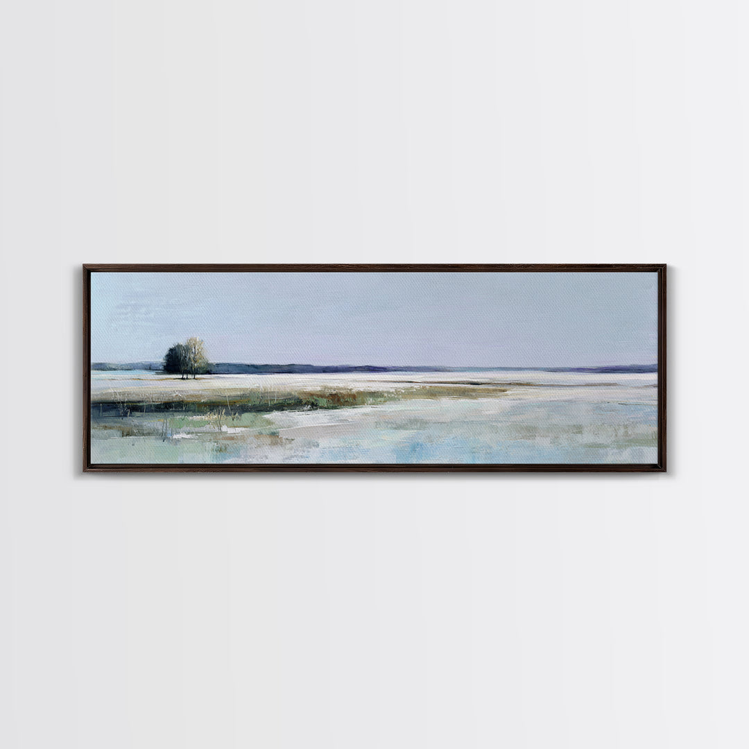 Open Field with Distant Tree Canvas Print, Waiting Room Art, Fine Art Print, Waiting Room Decor, Fine Art, Calm, Wall Decor, WRA-3x1-39