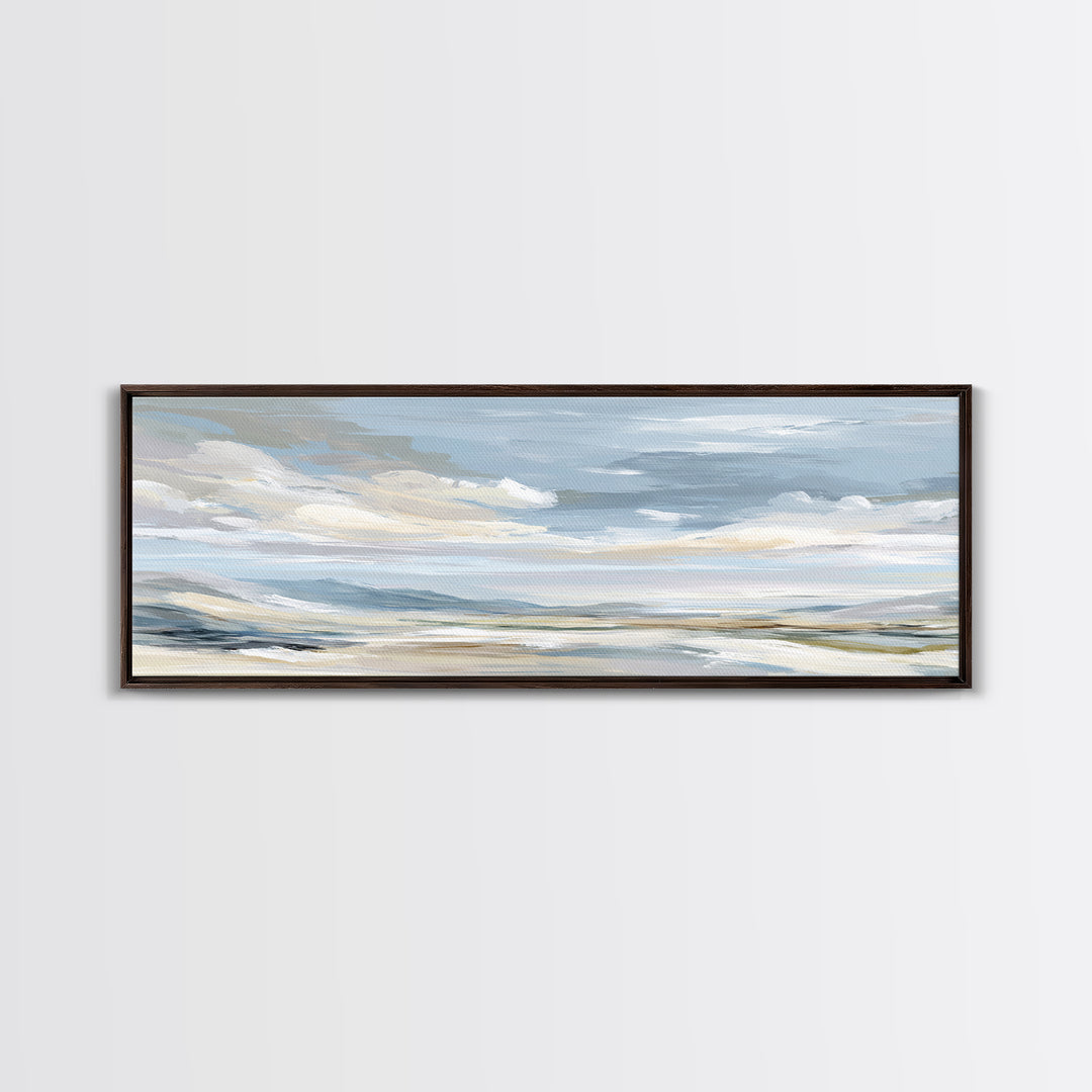 Calming Landscape with Open Sky and Gentle Canvas Print, Waiting Room Art, Dog Wall Art, Waiting Room Decor, Watercolor Art, WRA-3x1-41