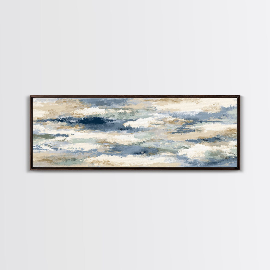 Soft Abstract Waves Canvas Print, Waiting Room Art, Bauhaus Print, Waiting Room Decor, Abstract Art, Calm, Dental Office Decor, WRA-3x1-42