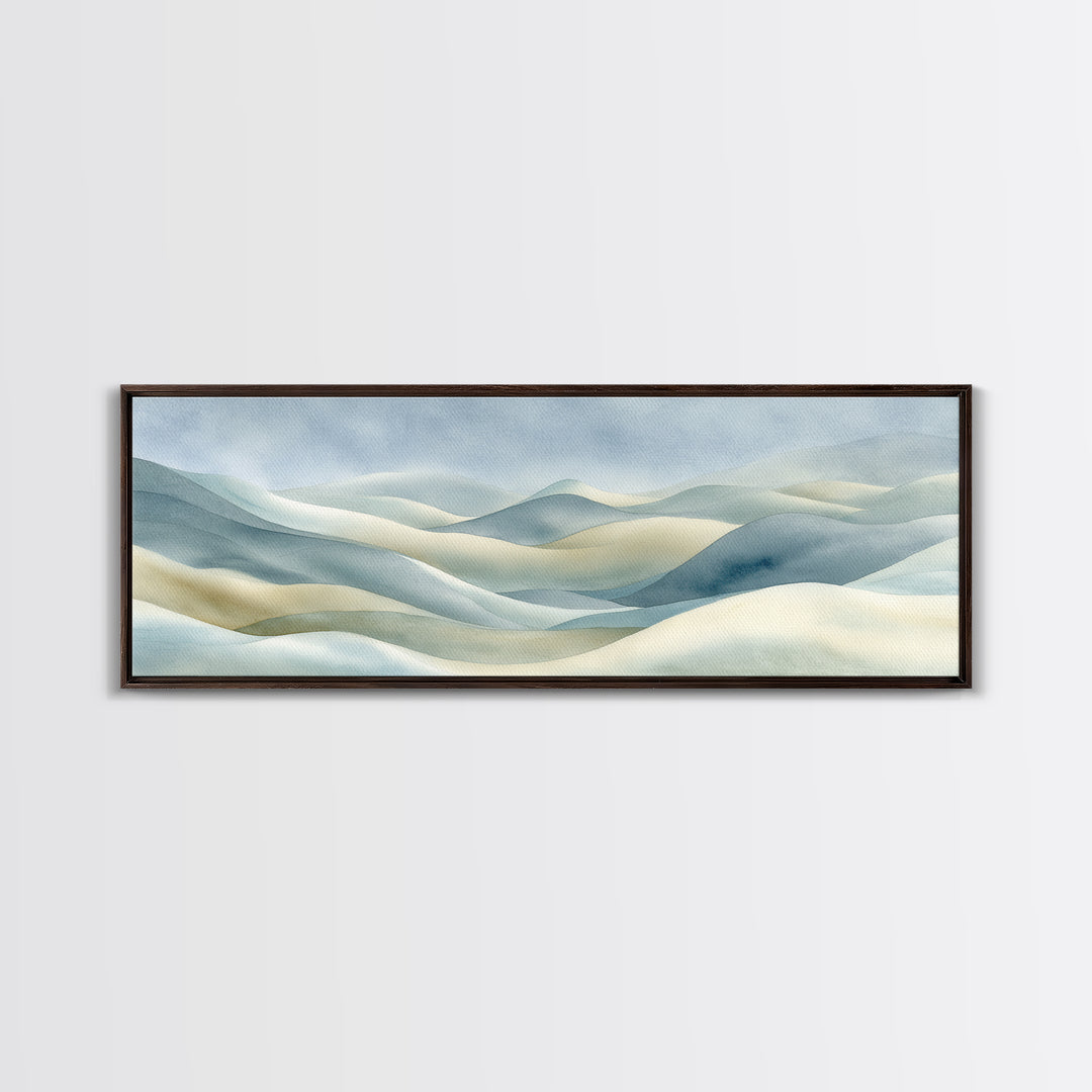 Soft Abstract Waves Canvas Print, Waiting Room Art, Bauhaus Print, Waiting Room Decor, Abstract Art, Calm, Dental Office Decor, WRA-3x1-66
