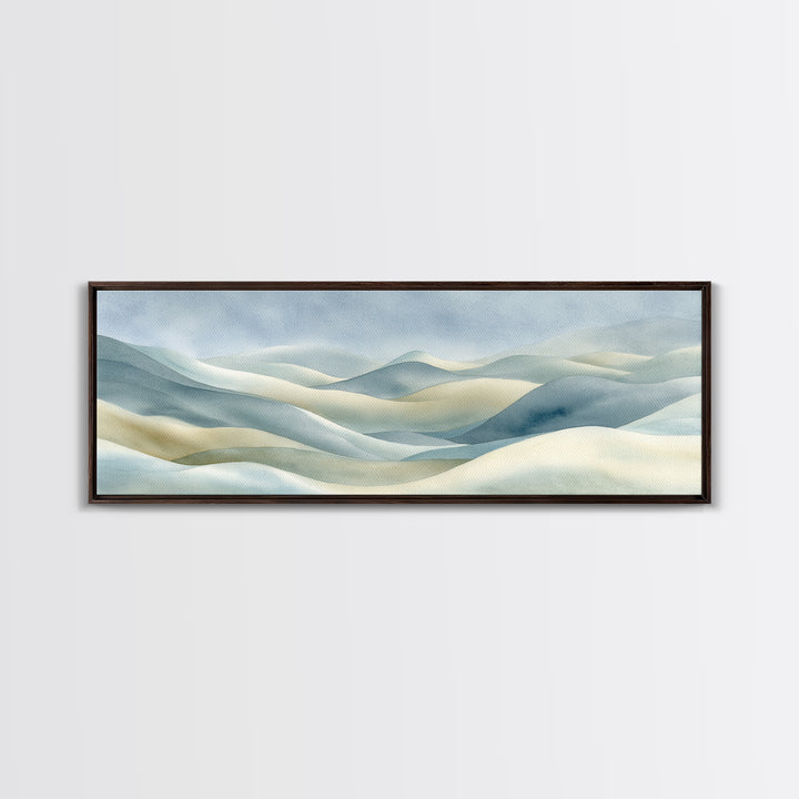 Soft Abstract Waves Canvas Print, Waiting Room Art, Bauhaus Print, Waiting Room Decor, Abstract Art, Calm, Dental Office Decor, WRA-3x1-66