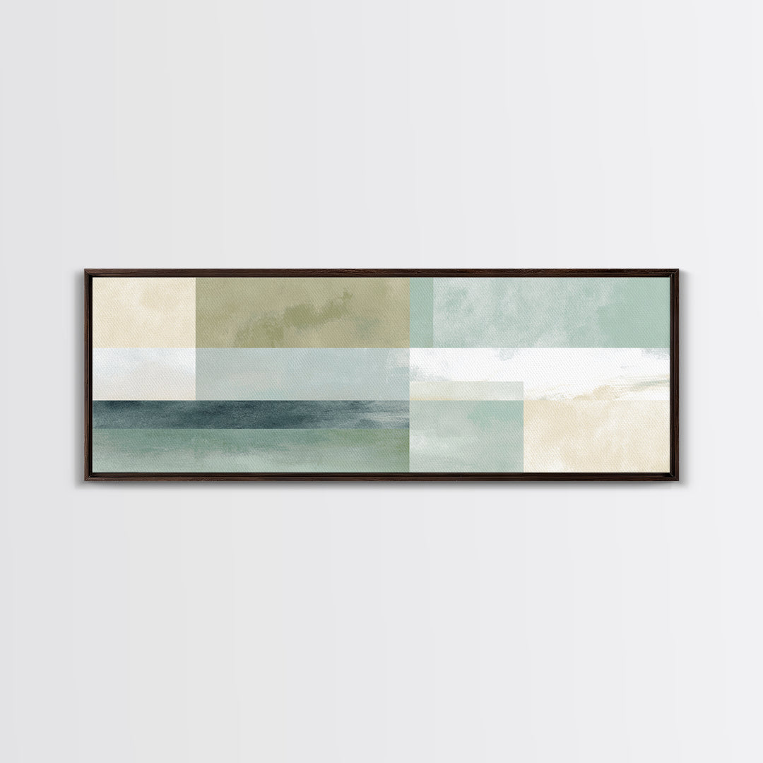 Minimal Geometric Composition Framed Canvas Print, Waiting Room Art, Soundwave Art, Waiting Room Decor, Fine Art, Calm, WRA-3x1-69
