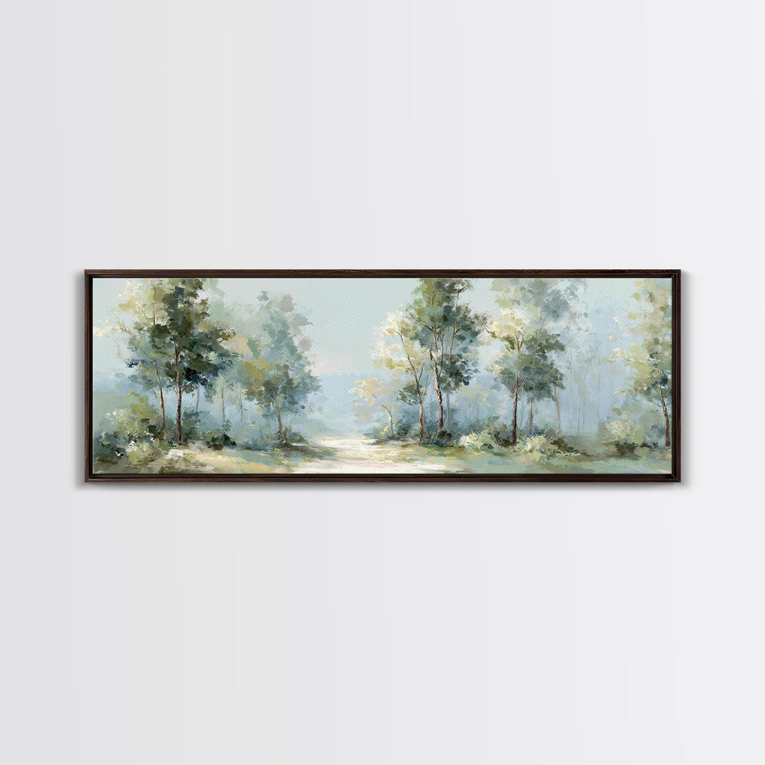 Misty Forest Path Canvas Print, Waiting Room Art, Office Wall Art, Waiting Room Decor, Fine Art, Calm, Dental Wall Art, WRA-3x1-75