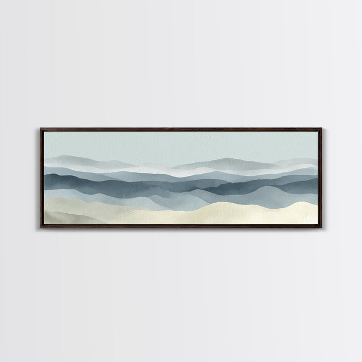 Simple Mountain Layers Canvas Print, Waiting Room Art, Art, Waiting Room Decor, Oil Painting, Calm, Bauhaus Print, WRA-3x1-78