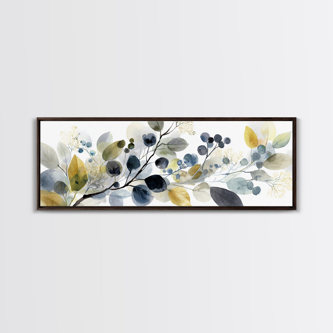 Neutral Botanical Branch Canvas Print, Waiting Room Art, Room Decor, Waiting Room Decor, Fine Art, Calm, Bedroom Decor, WRA-3x1-91