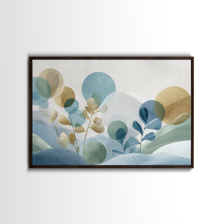 Abstract Circles Suggesting Calm Movement Framed Canvas Print, Waiting Room Art, Abstract Art, Waiting Room Decor, Calm, WRA-3x2-14