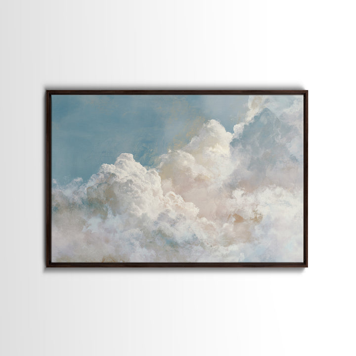 Large Cloudscape with Hopeful Light Framed Canvas Print, Waiting Room Art, Bauhaus Print, Waiting Room Decor, Fine Art, Calm, WRA-3x2-20