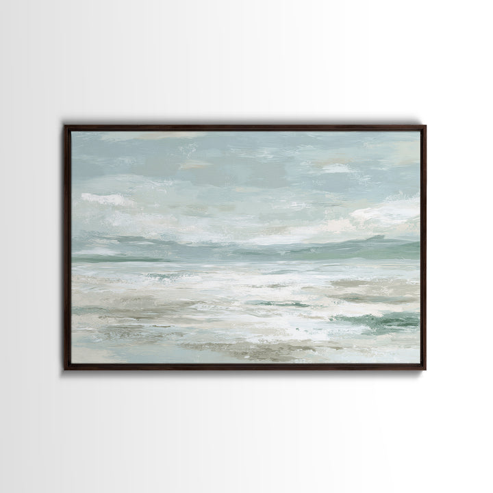 Coastal Horizon with Pale Sand and Water Canvas Print, Waiting Room Art, Digital Art Print, Waiting Room Decor, Fine Art, Calm, WRA-3x2-37