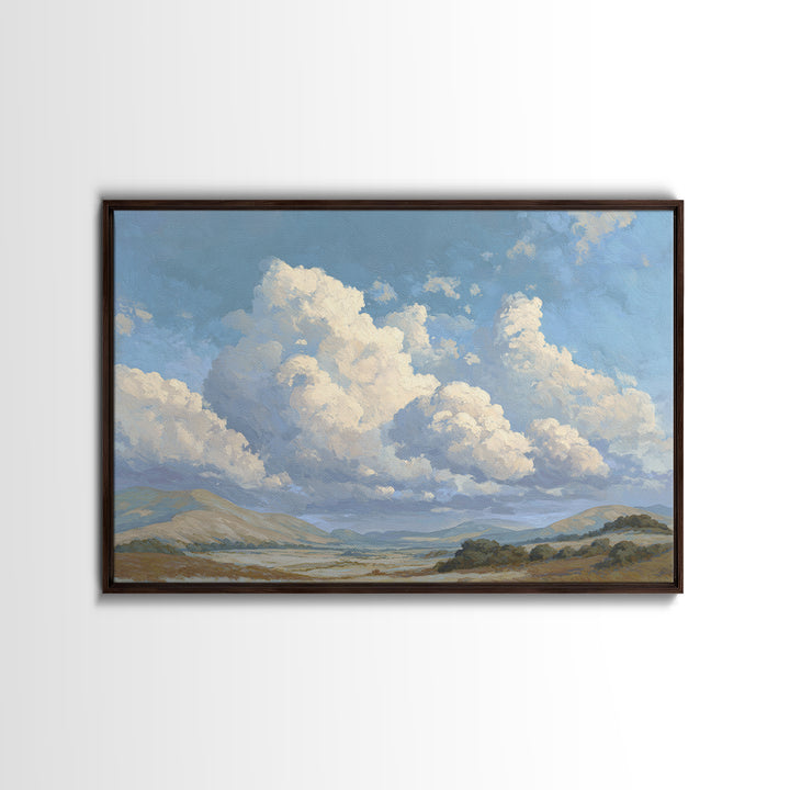 Large Cloudscape with Hopeful Light Canvas Print, Waiting Room Art, Abstract, Waiting Room Decor, Watercolor Art, Calm, WRA-3x2-44