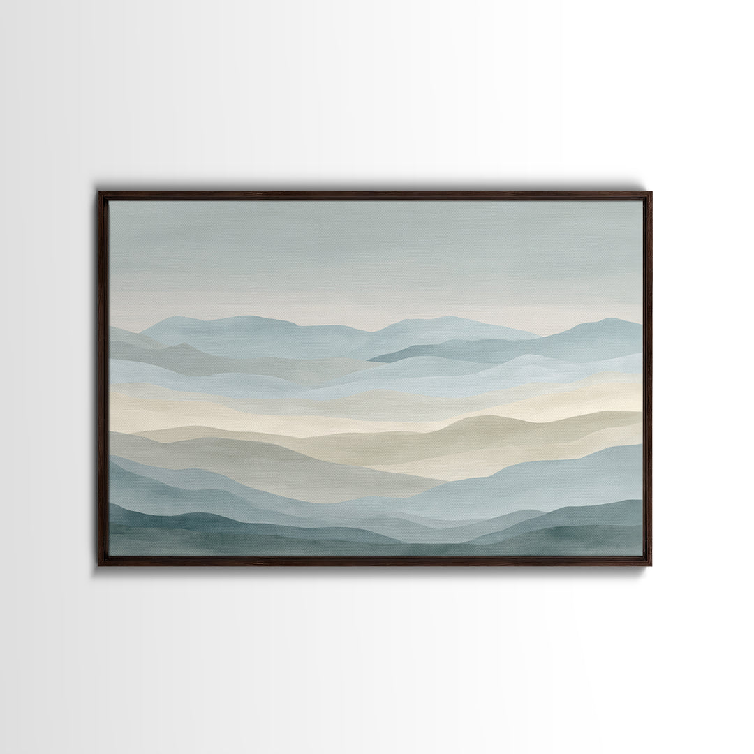 Simple Mountain Layers Canvas Print, Waiting Room Art, Modern Art, Waiting Room Decor, Fine Art, Calm, Therapy Office Decor, WRA-3x2-66