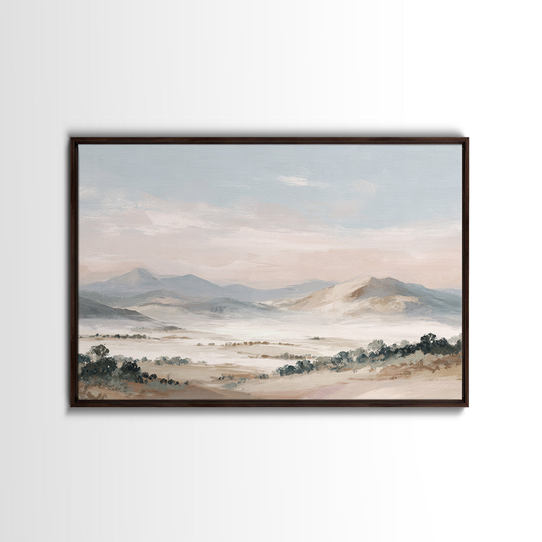 Warm Desert Sunrise Canvas Print, Waiting Room Art, Dental Art, Waiting Room Decor, Fine Art, Calm, Textured Painting, WRA-3x2-89