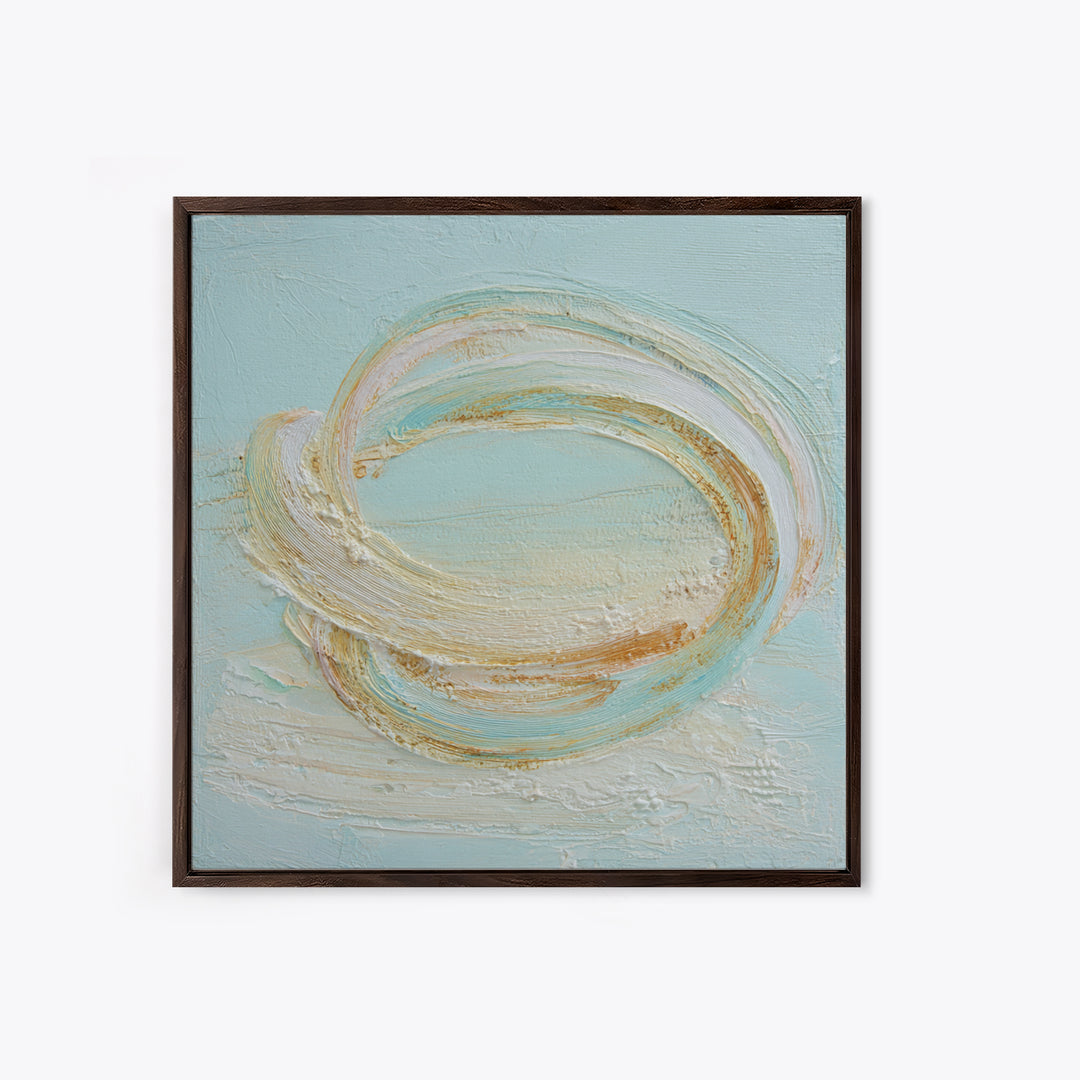 Incense Smoke Forming Abstract Curves Framed Canvas Print, Yoga Studio Art, Feminine Wall Art, Yoga Studio Decor, Balance, YSA-1x1-21